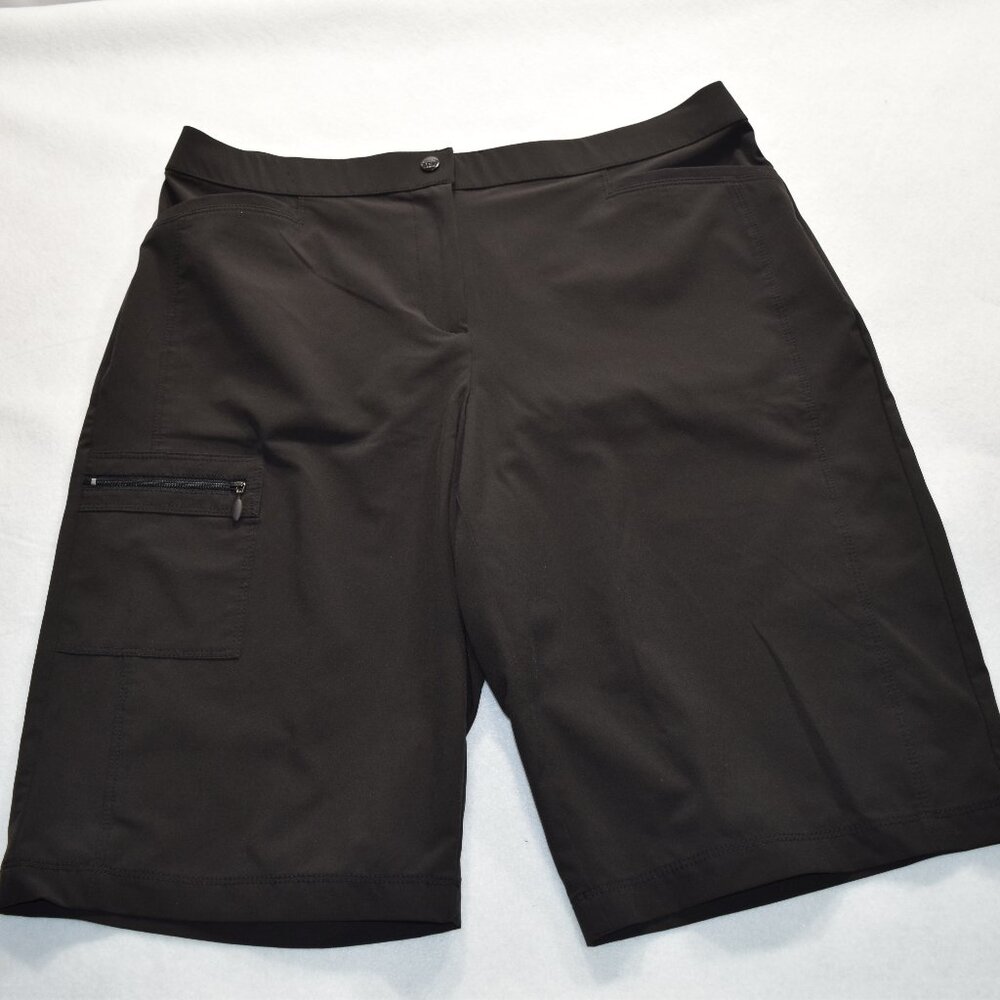 Chico's Black Athletic Shorts with Side Zip Pocket